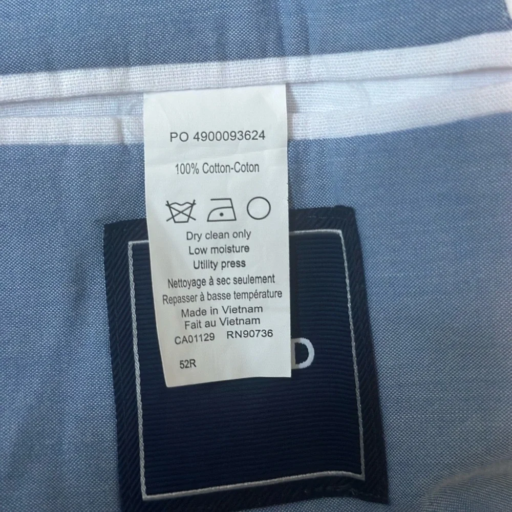 Izod Blue and White Cotton Blazer